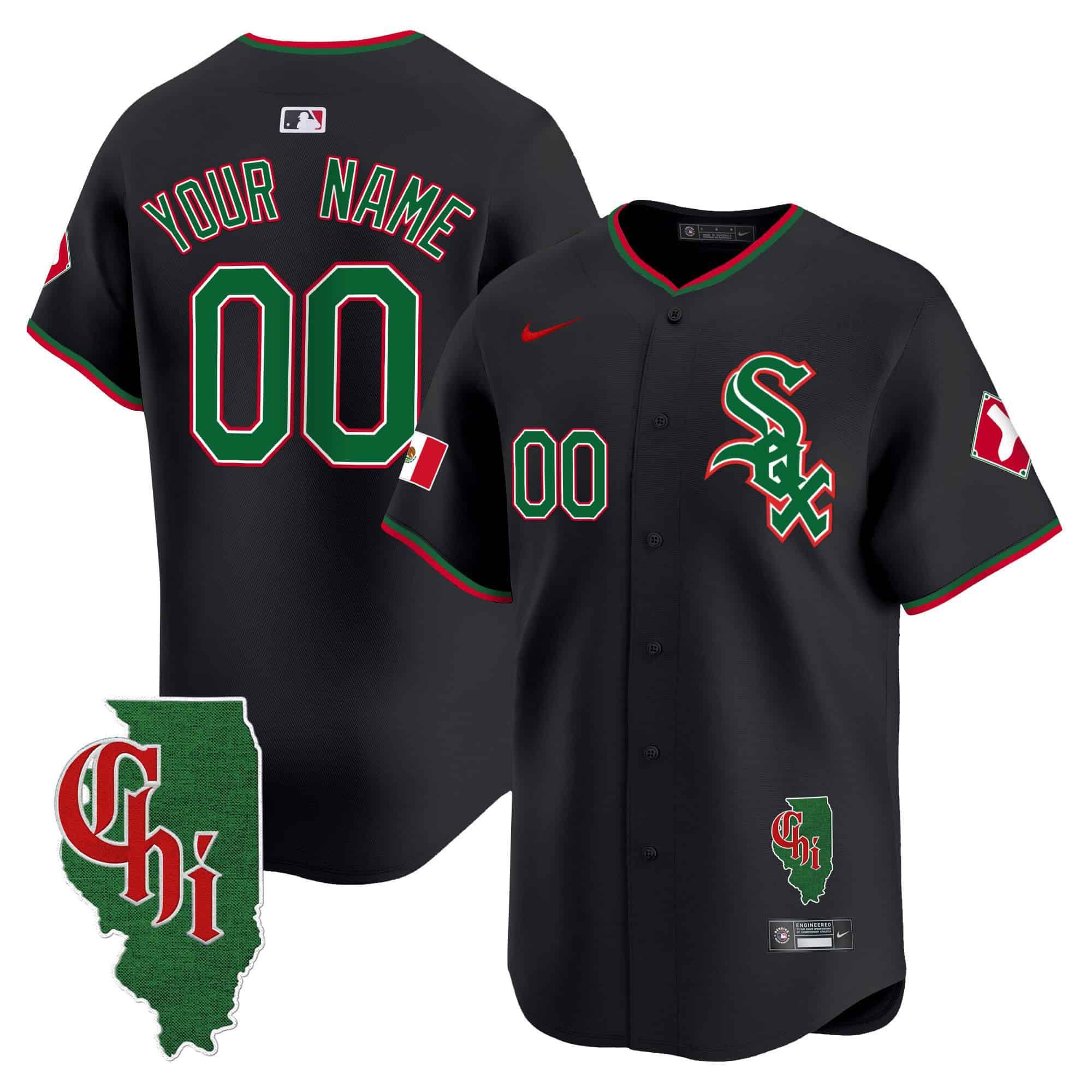 Men Chicago White Sox Black 2024 Nike Mexico Vapor Premier Limited Custom MLB Jersey->customized mlb jersey->Custom Jersey